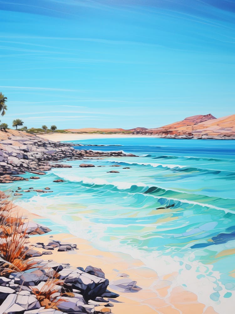 A Painting Of Elafonisi Beach, Crete Greece 1