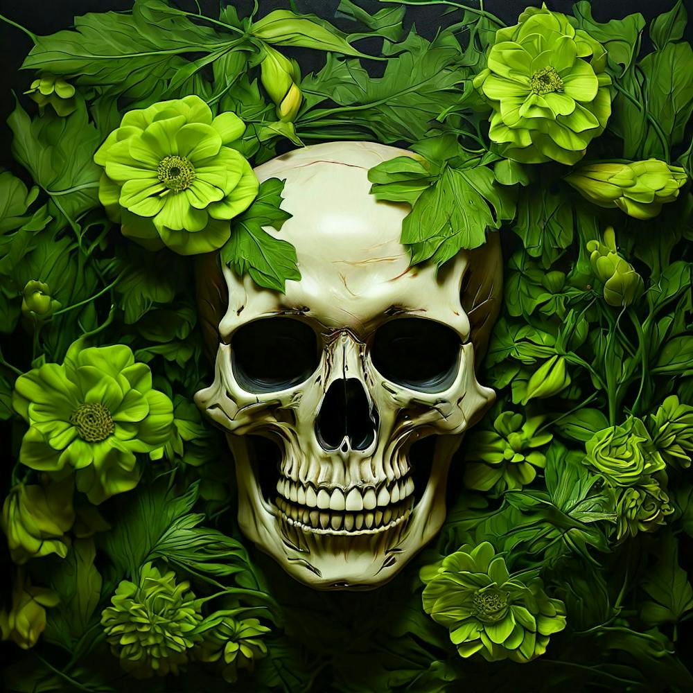 Crâne aux Fleurs