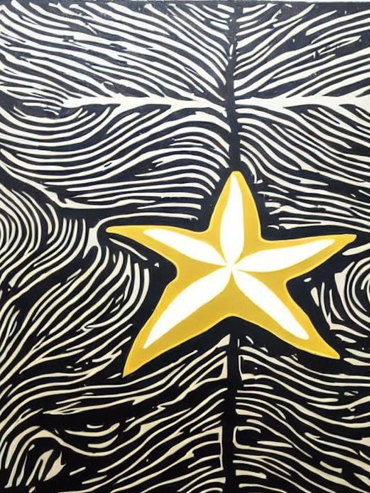 Sea Star Linocut