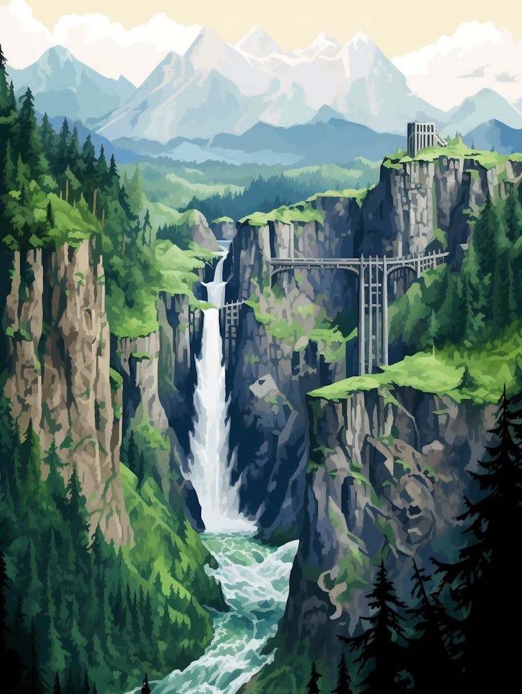 Snoqualmie Pass Retro Pop Art 9