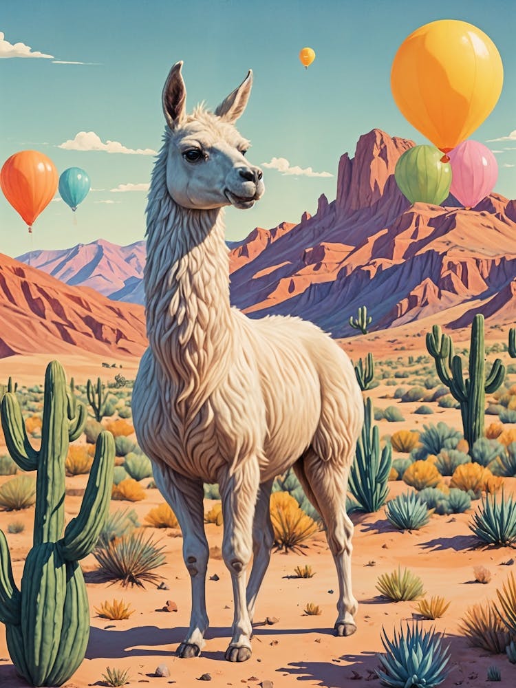 Llama In The Desert
