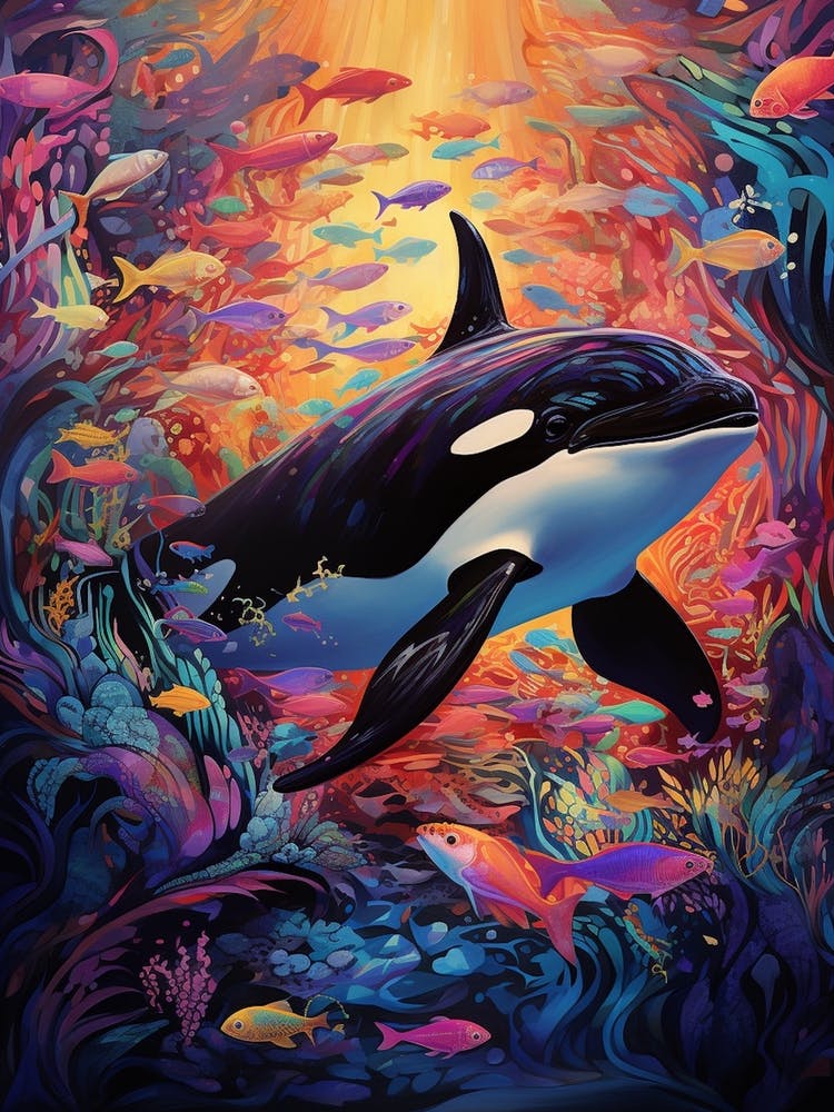 Surreal Orca Whales With Waves5