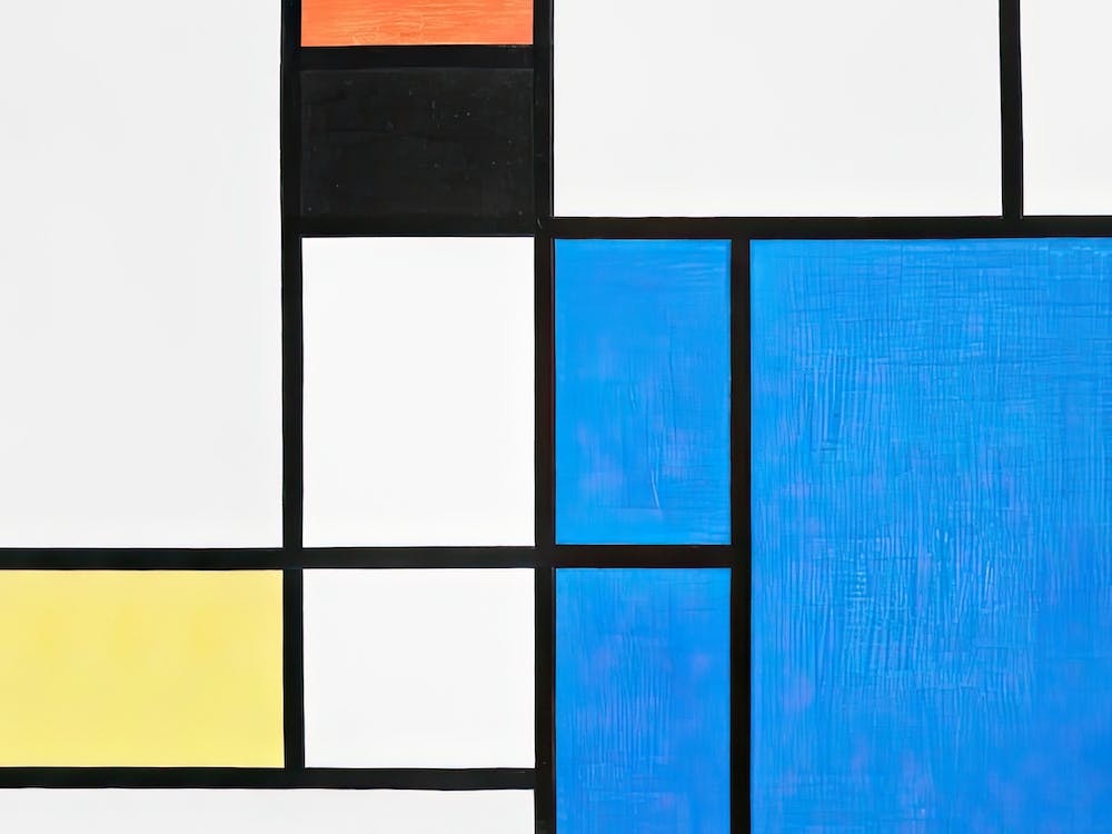 Composition Background, Cubism Art, Piet Mondrian
