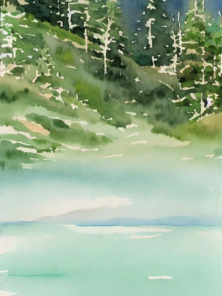 Olympic National Park United States Of America Water Colour Poster