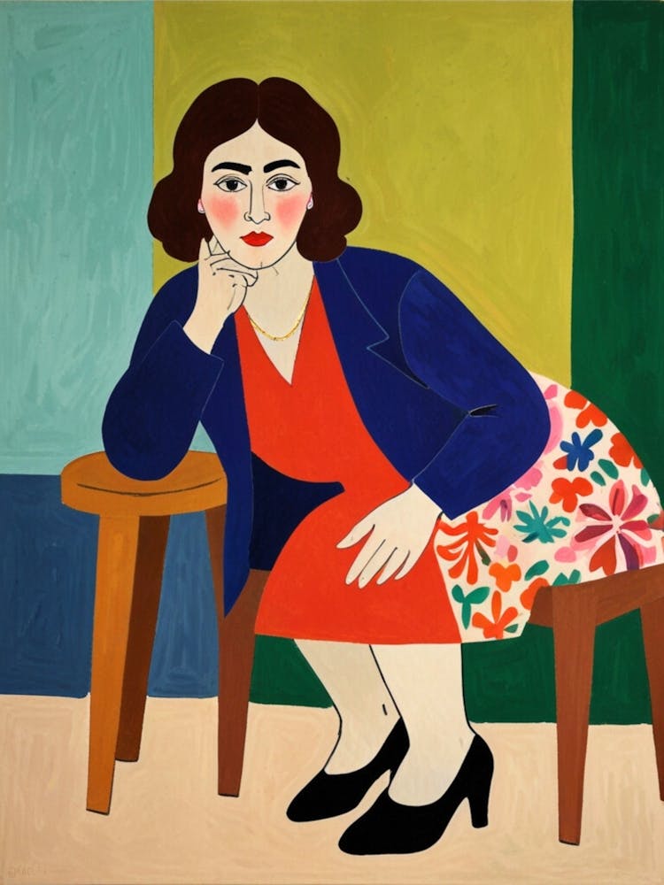 Woman Sitting At A Table
