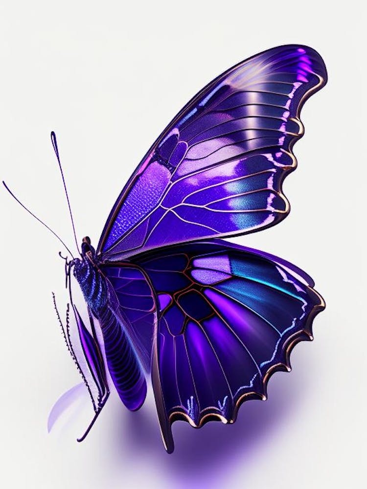 Purple Emperor Butterfly Holographic 1