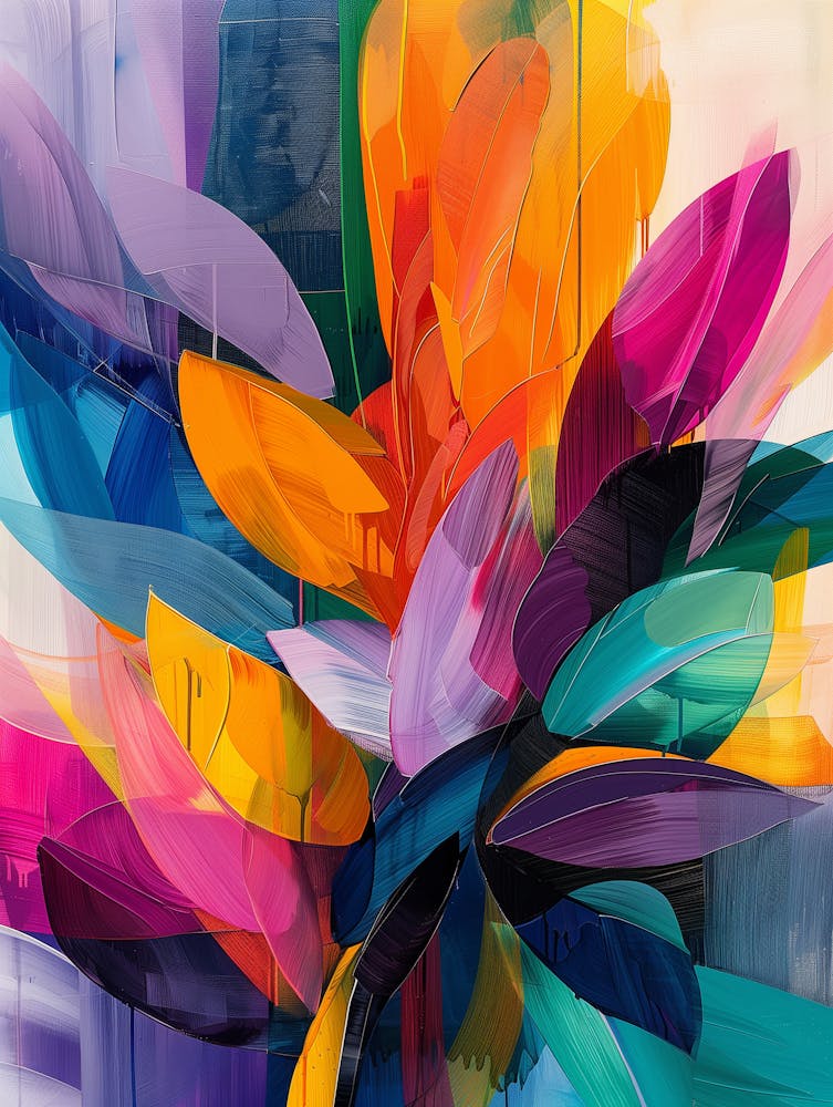Abstract Of Colorful Leaves