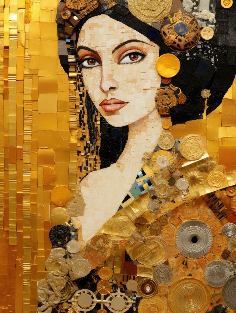 Gold Mosaic Painting