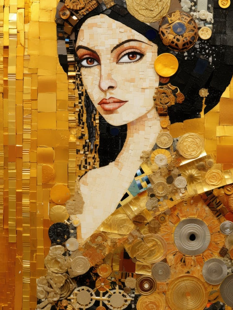 Gold Mosaic Painting