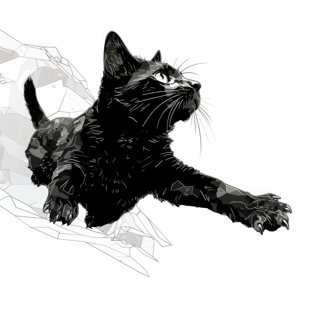 Black Cat Flying