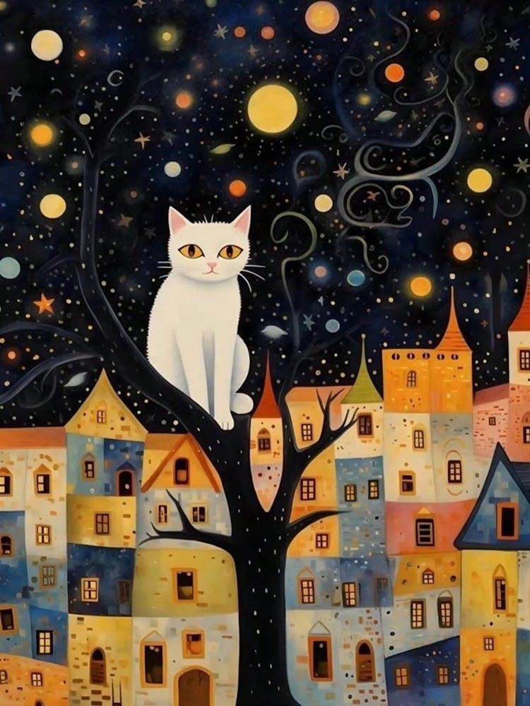 gustav klimt Cat On A Tree