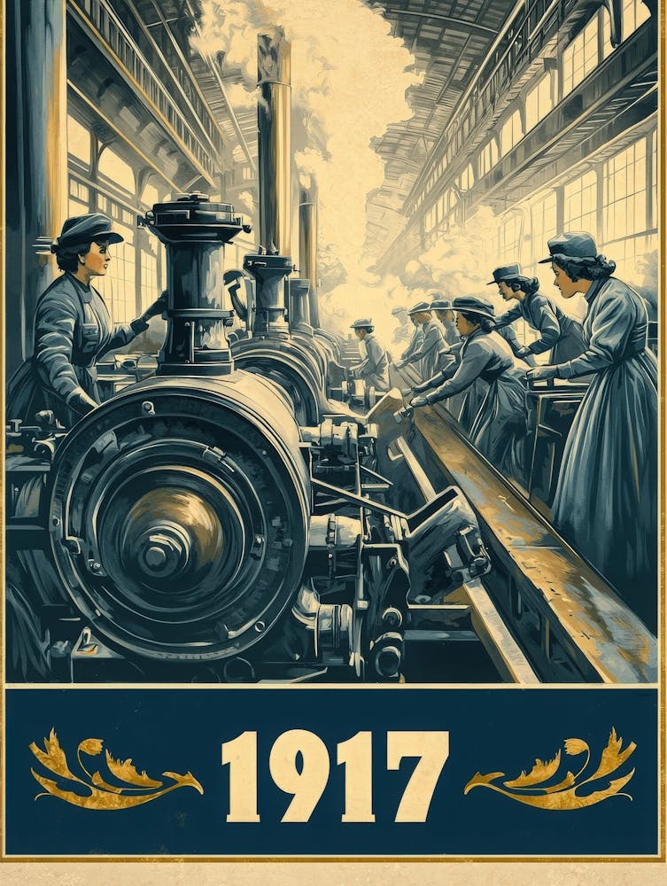 Aihrgdesign A Vintage Industrial Poster Showing Women Working 2eab482d Bd2c 45cf A6a9 Aba2df981be5 2