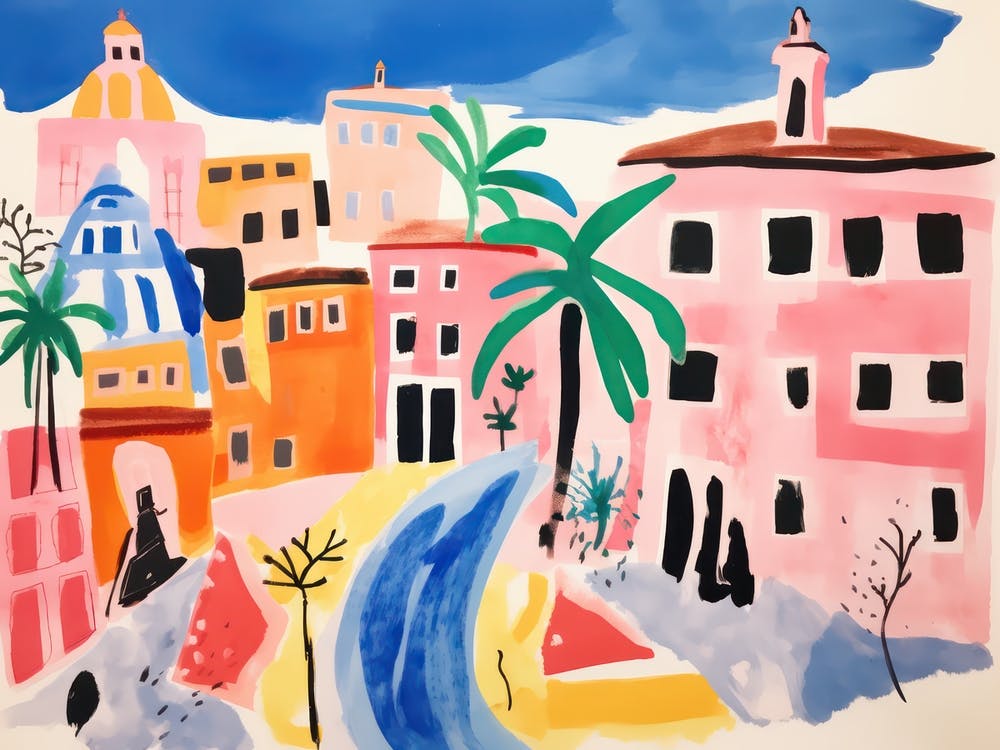 Rome Italy Cute Watercolour Illustration 3