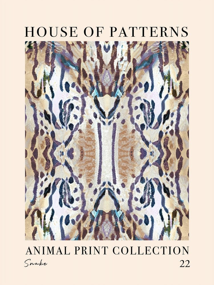 House Of Patterns Snake Animal Print Pattern 1