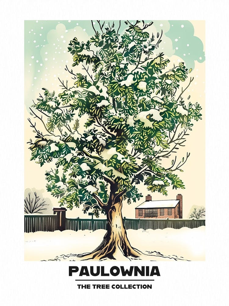Paulownia Tree Storybook Illustration 2 Poster