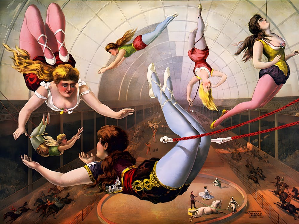 Acrobates de Cirque, Poster Promotionnel Vintage