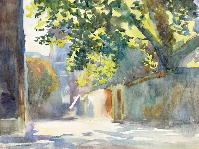 Sunlit Wall Under A Tree, John Singer Sargent