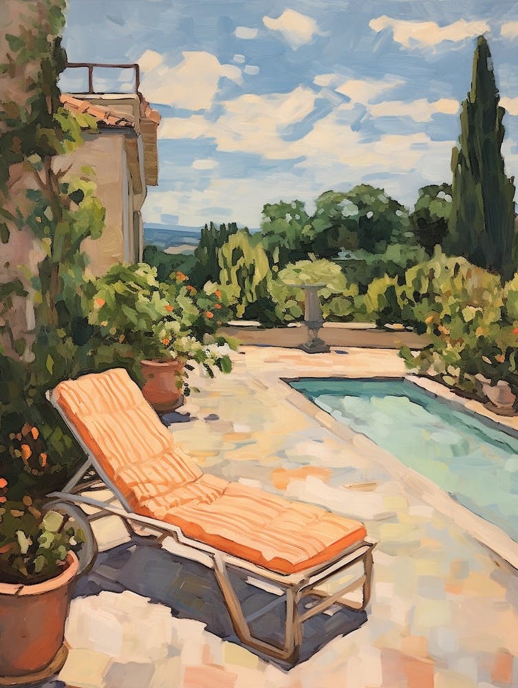 Sun Lounger By The Pool In Catania Italy