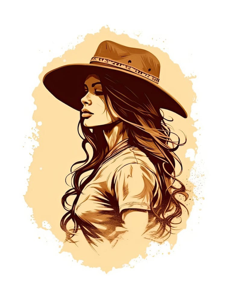 Cowgirl Neutral Colours Portrait 1