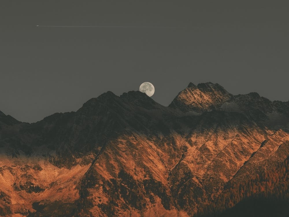 Moon In The Mountains Wall Art