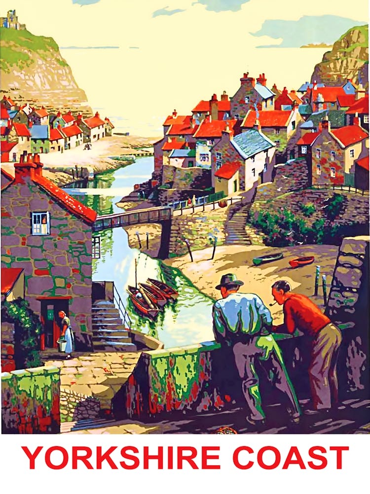 Yorkshire Coast Vintage Reiseposter