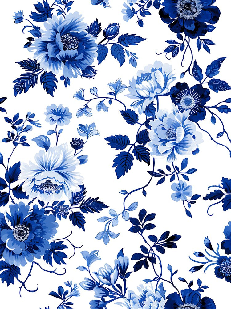 Blue Floral Pattern 1