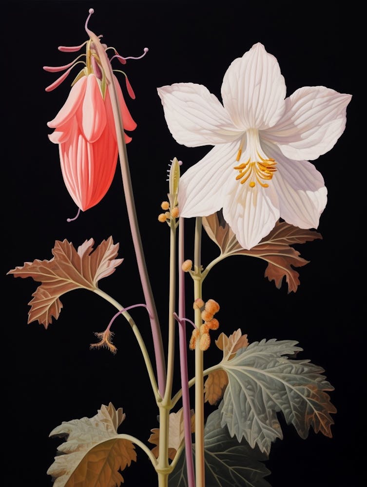 Flower Illustration Columbine 1