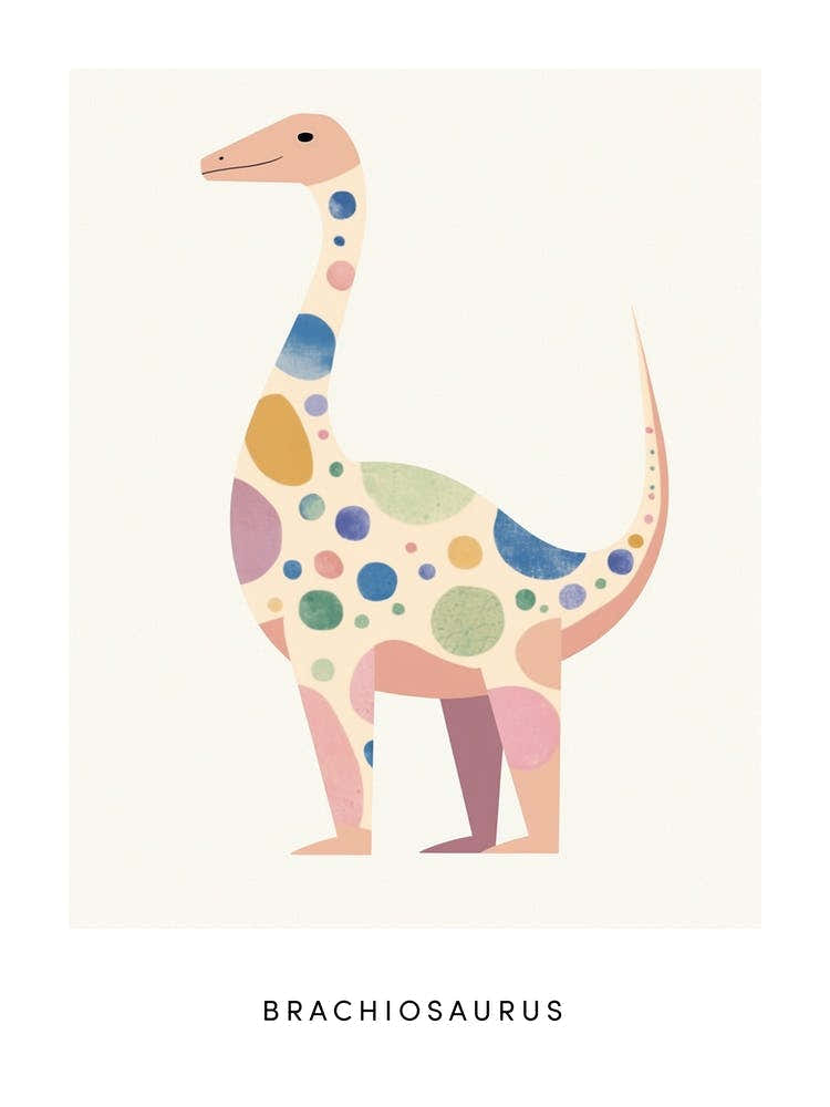 Nursery Dinosaur Art Brachiosaurus 2 Poster