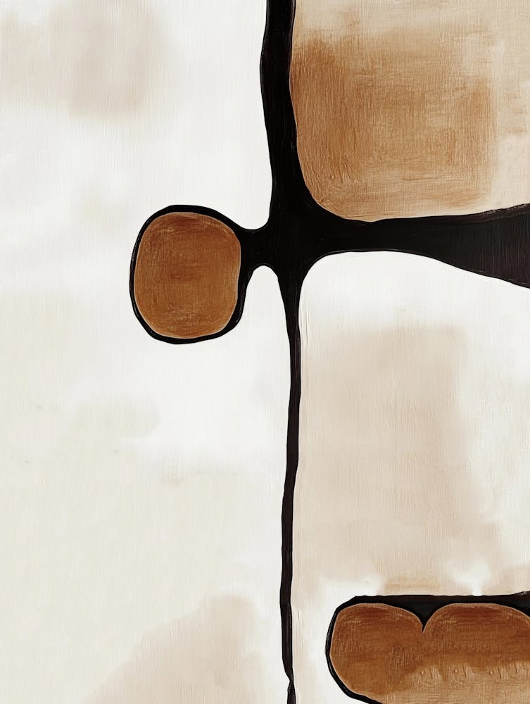 Abstract Art Modern Earthy Boho Nordic Neutral Color Painting