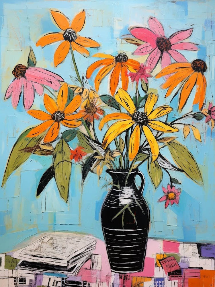 Flower Painting Fauvist Style Black Eyed Susan 1