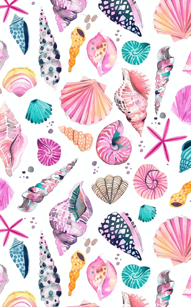 Sea Shells Tropical Pink