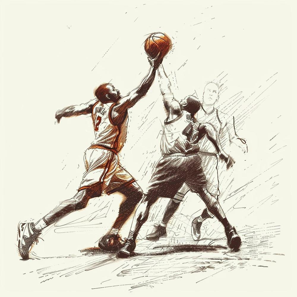 A Basketball Match Hand Drawn Sketch Illustratio 1718671009 2