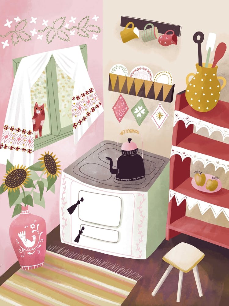 Cozy Folk Art Kitchen