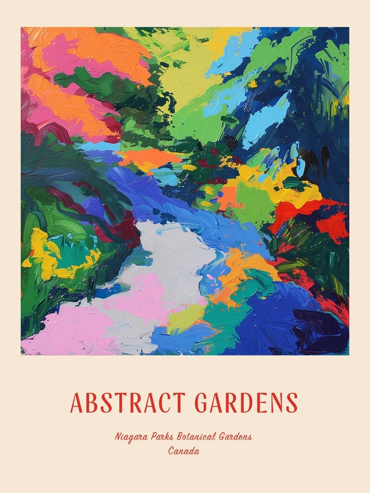 Farbenfrohe Gärten Niagara Parks Botanical Gardens Kanada 2 Rotes Poster