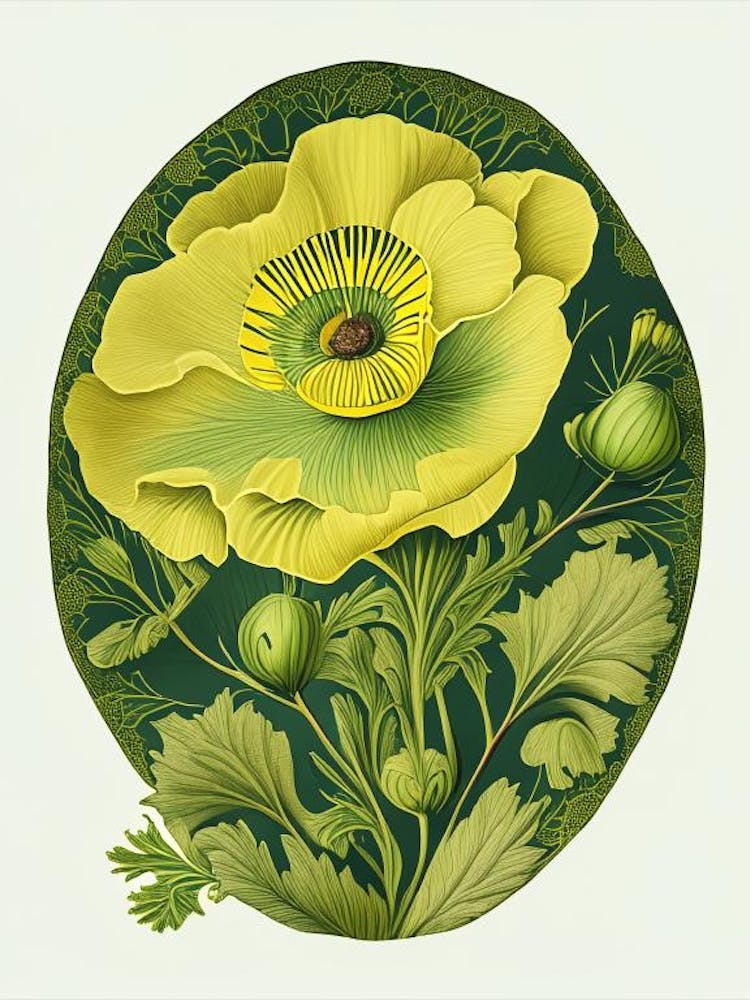 Buttercup 1 Floral Botanical Vintage Poster Flower