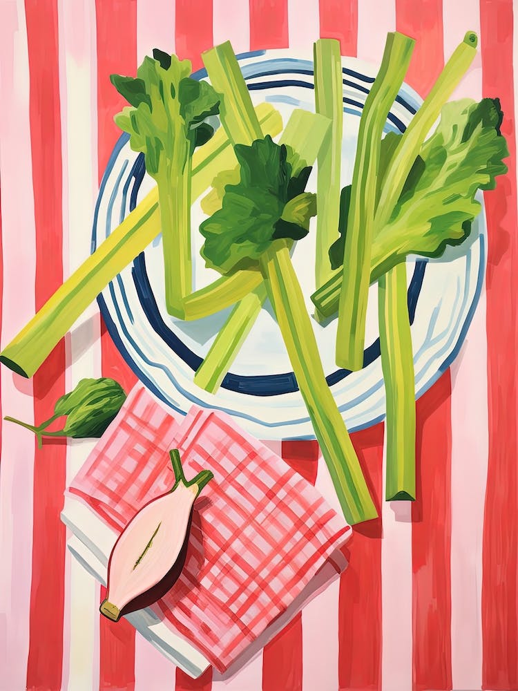 Rhubarb Fruit Summer Illustration 3