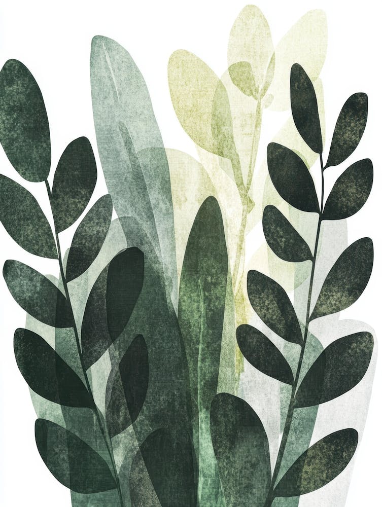Green Leaves Canvas Print 1