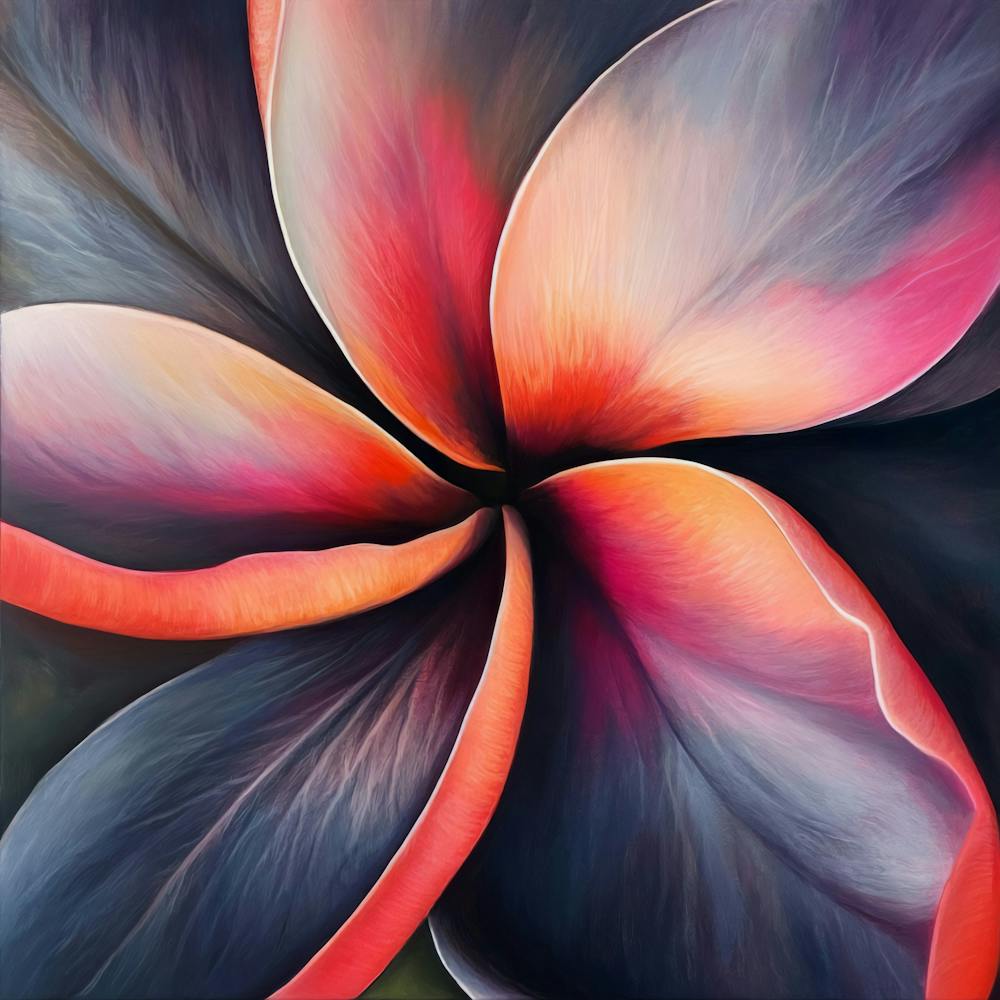 Floral Art 0007 11 Poster Nov Frangipani 0012 Bp6586 A Close Up Of The Center Inside An Adorable Rare Find