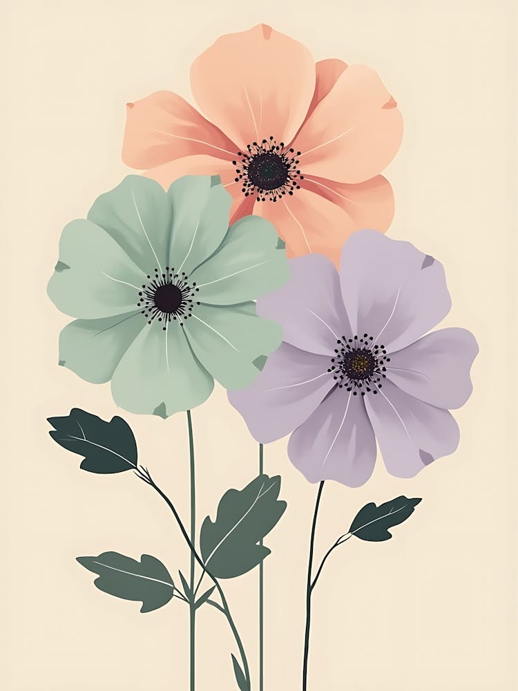Earthy Toned Poppy Blooms