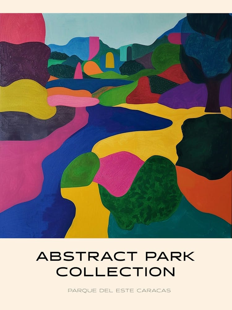 Abstract Park Collection Poster Parque Del Este Caracas Venezuela 2
