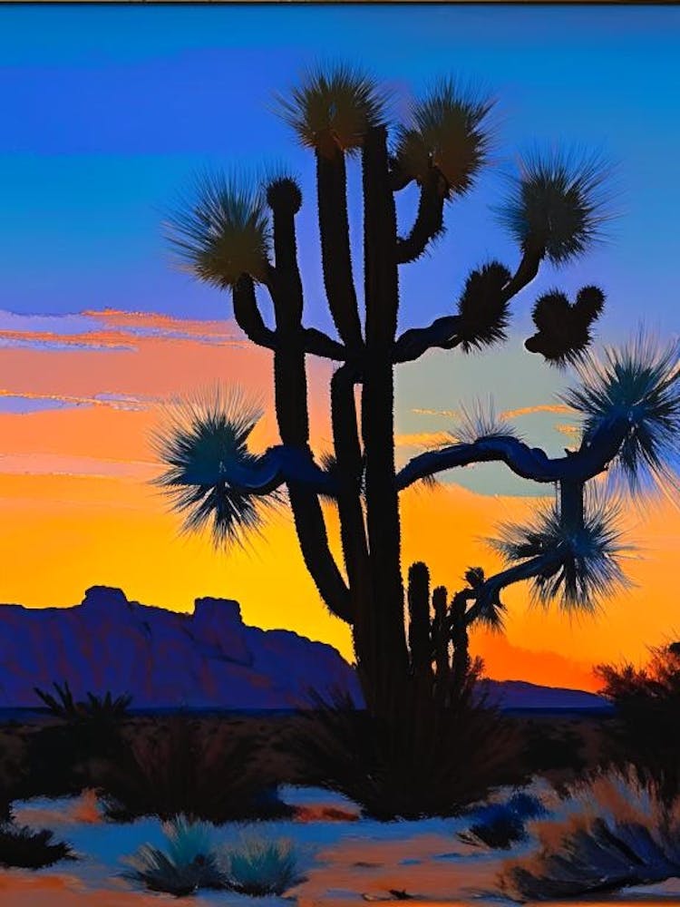 Joshua Tree At Dawn In Desert Nat Viga Style  (6)