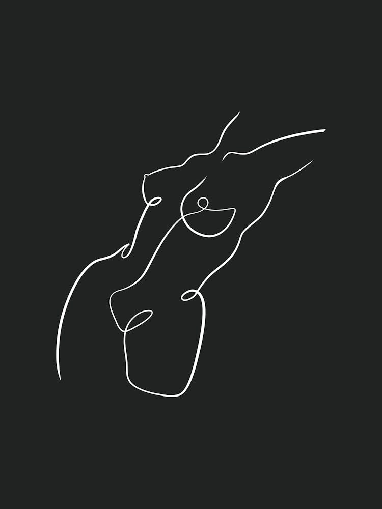 Nude Woman Line Dark