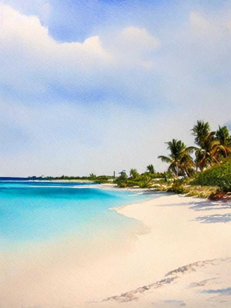Varadero Beach, Cuba Watercolour