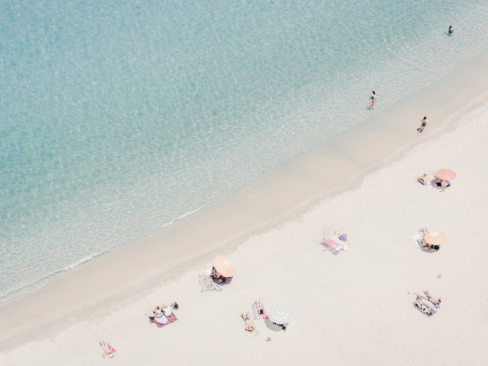 Aerial View Of A Beach In Italy