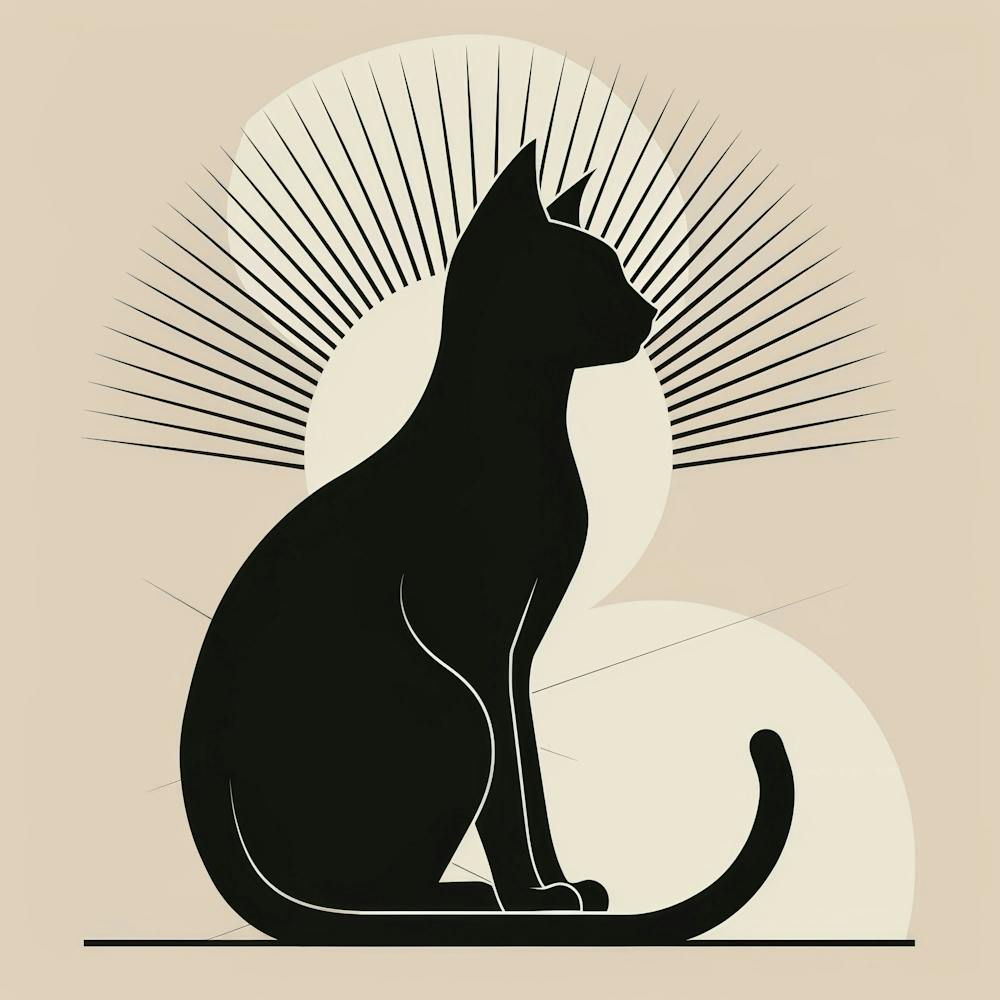 Cat With Sunburst