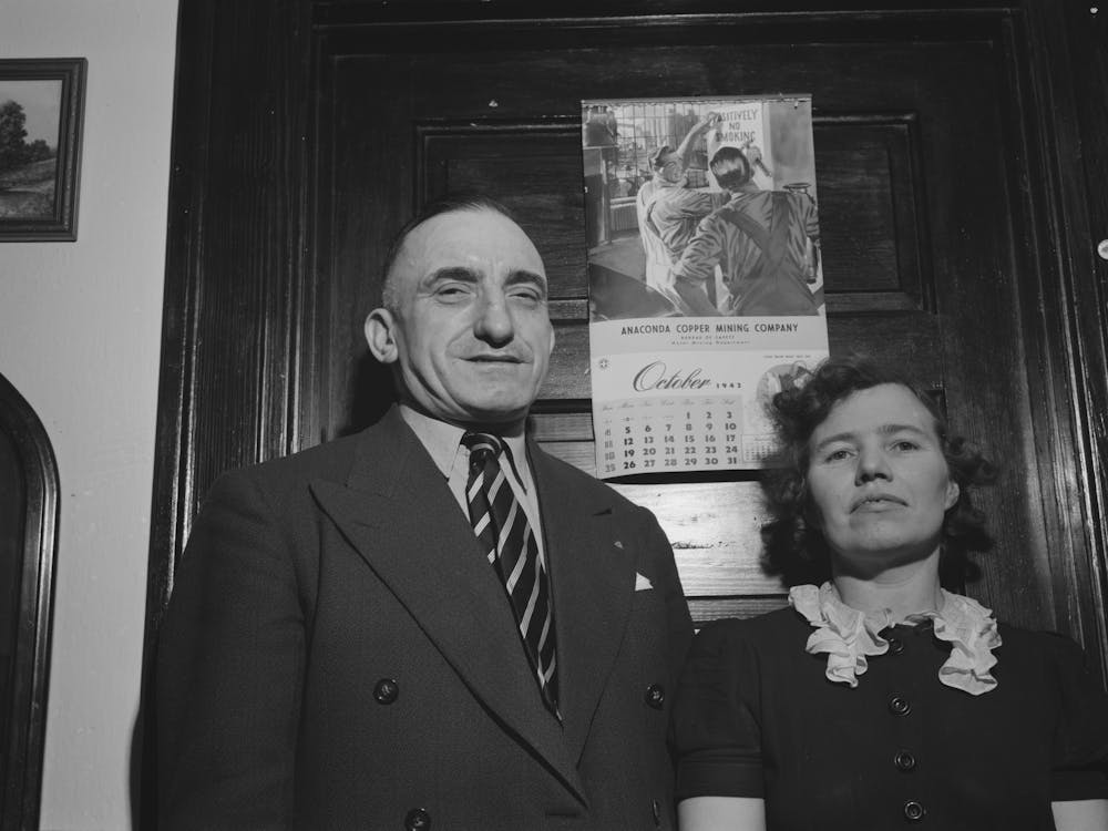 Butte, Montana, John Herlihy, Shift Boss At The Mountain Con Mine, And His Wife By Russell Lee