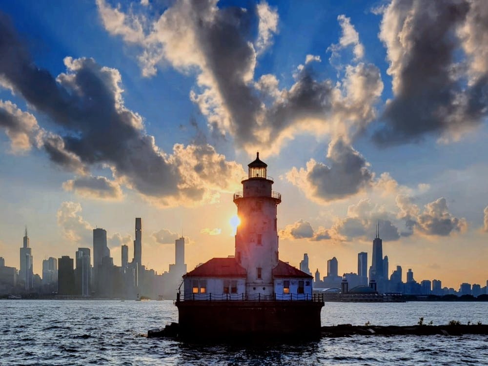 Chicago Lighthouse At Sunset