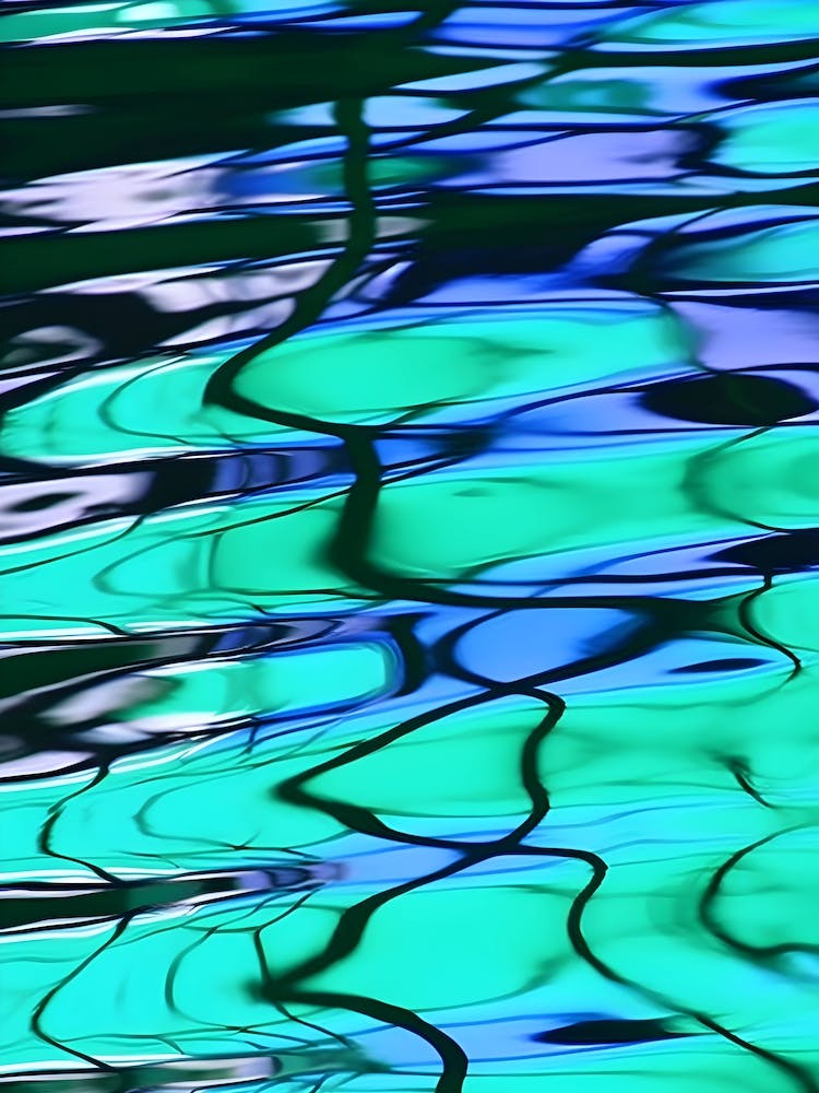 Neon Reflections In Water