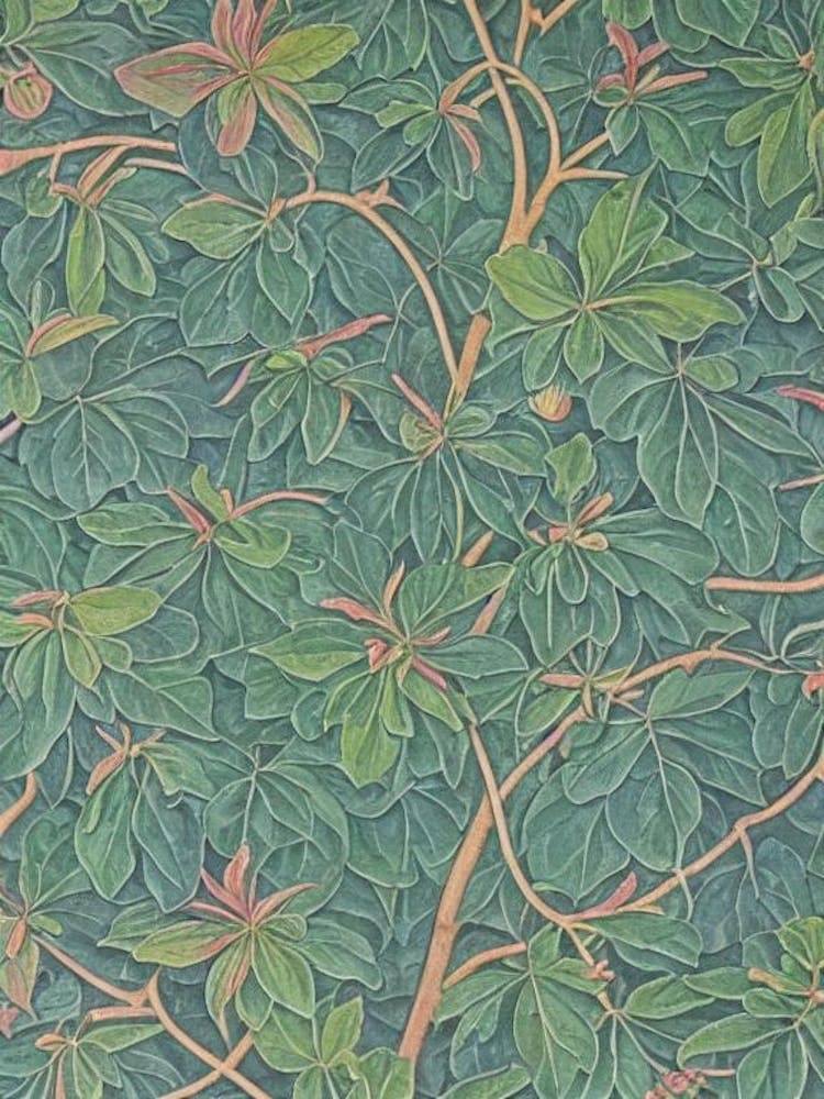 Chinkapin Oak 2 tree Vintage Botanical