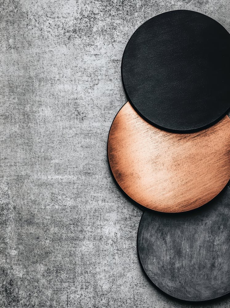 Black And Copper Coasters